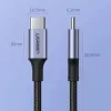 Cabo UGREEN US316 USB-C para USB-C 100W 5A 480Mbps 1,5m cinzento