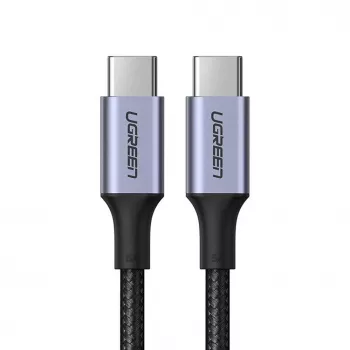 Cabo UGREEN US316 USB-C para USB-C 100W 5A 480Mbps 1,5m cinzento