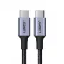 Cabo UGREEN US316 USB-C para USB-C 100W 5A 480Mbps 1,5m cinzento