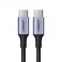 Cabo UGREEN US316 USB-C para USB-C 100W 5A 480Mbps 1m preto