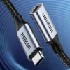 UGREEN US372 Cabo USB-C para USB-C 100W 5A 10Gbps 0,5m Cinzento