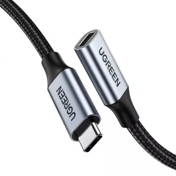 UGREEN US372 Cabo USB-C para USB-C 100W 5A 10Gbps 0,5m Cinzento