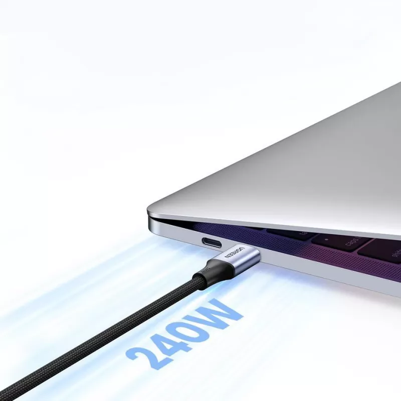 Cabo UGREEN US535 USB-C para USB-C PD 240W 5A 1m - cinzento