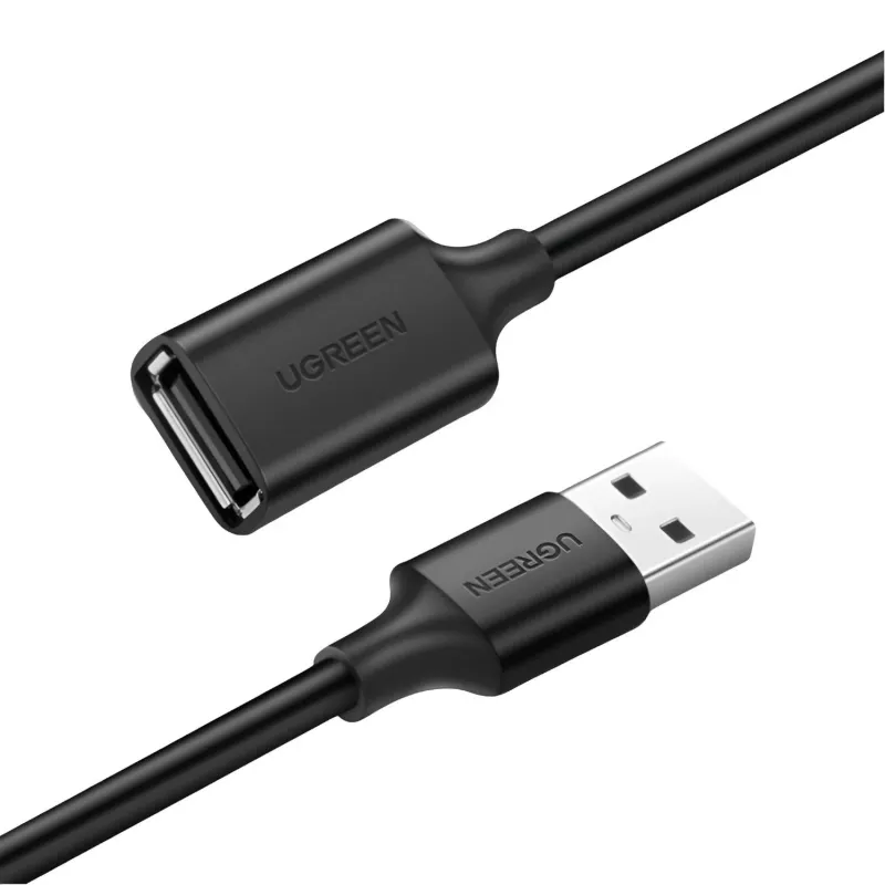 UGREEN Cabo de extensão USB 2.0 – ficha para conector fêmea, transferência de dados 480Mbps - 3m