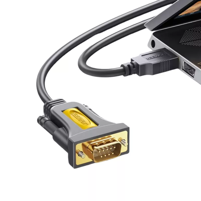 UGREEN Cabo adaptador USB 2.0 para série RS-232 (ficha USB-A para ficha DB9) - preto, 1,5 m