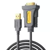 UGREEN Cabo adaptador USB 2.0 para série RS-232 (ficha USB-A para ficha DB9) - preto, 1,5 m