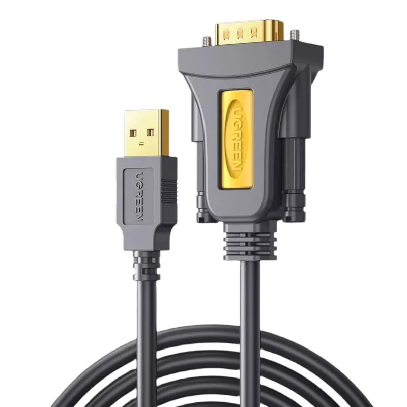 UGREEN Cabo adaptador USB 2.0 para série RS-232 (ficha USB-A para ficha DB9) - preto, 1,5 m