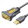 UGREEN Cabo adaptador USB 2.0 para série RS-232 (ficha USB-A para ficha DB9) - preto, 1,5 m