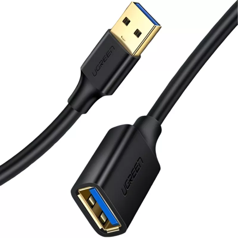 UGREEN Cabo de extensão USB 3.0 3m preto ficha para fêmea SuperSpeed 5Gbps
