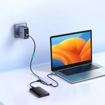 UGREEN Hub USB 3.0 4 portas com cabo de 1m - preto (CM219)