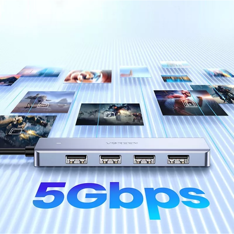 UGREEN Hub USB 3.0 4 portas com cabo de 1m - preto (CM219)