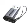 Adaptador UGREEN USB 3.0 macho para Type-C 3.1 fêmea, transferência de dados e carregamento, cinzento espacial