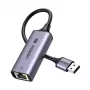 Adaptador UGREEN USB-A 3.2 Gen 1 para Ethernet 2.5G, 2,5 Gbps RJ45 LAN, Alumínio, Space Gray, Plug & Play, Realtek RTL8156B, Cabo de 10 cm