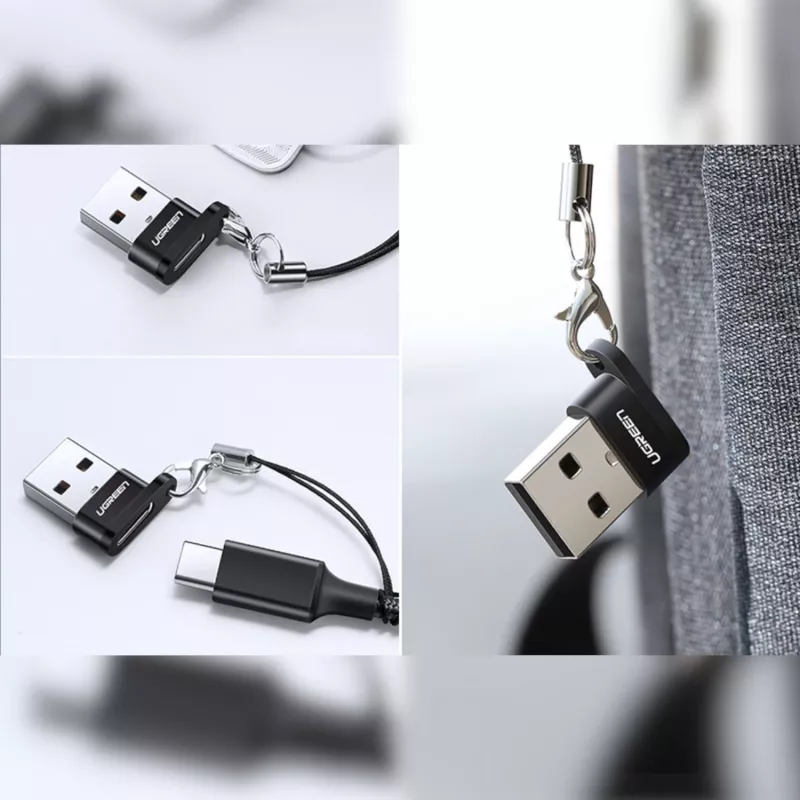 UGREEN Adaptador USB-A macho para USB-C fêmea (preto)
