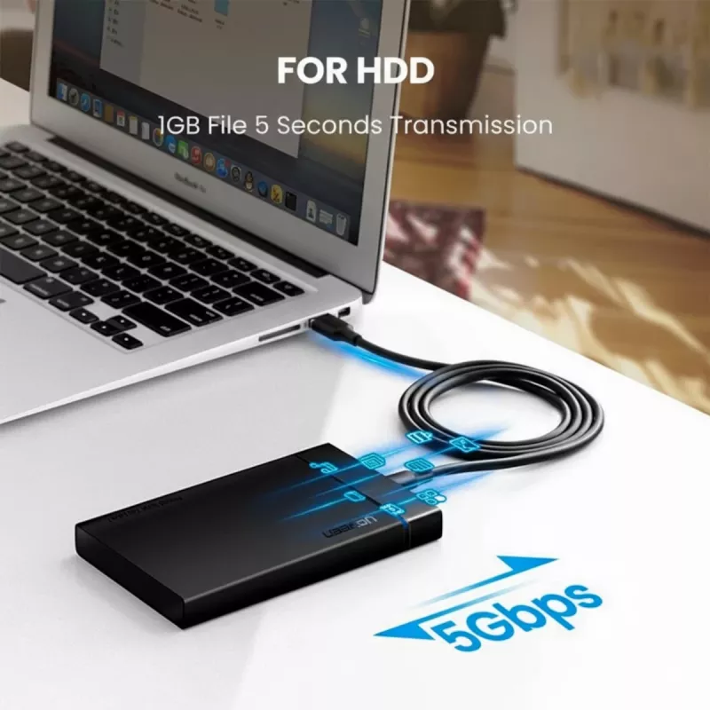 UGREEN Cabo USB-A para USB-C 3.0 1m preto