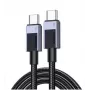 UGREEN Cabo de dados USB-C 2.0 macho para USB-C 2.0 macho 5A 1M (45063) preto