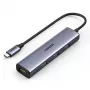 Hub UGREEN USB-C 4 portas USB 3.2 Gen 1 prateado