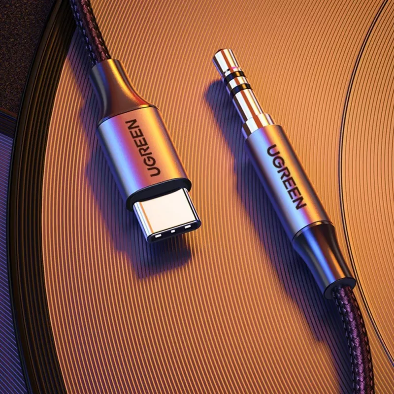 UGREEN Cabo de USB-C para 3,5 mm 1 m cinzento (AV143)