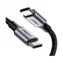 Cabo de carregamento UGREEN USB-C para USB-C 100W em nylon trançado 2m preto