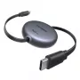 Cabo de carregamento rápido retrátil UGREEN USB-C para USB-C PD 100W 1m preto