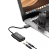 Adaptador de som estéreo externo UGREEN USB para 3,5 mm - preto
