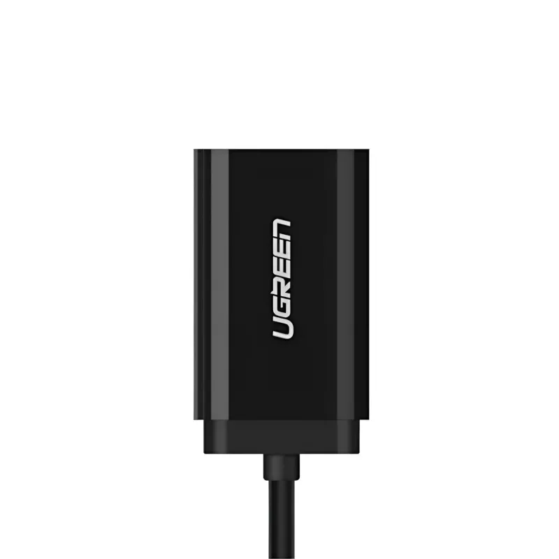 Adaptador de som estéreo externo UGREEN USB para 3,5 mm - preto