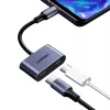 UGREEN Adaptador USB Type-C de áudio duplo e carregamento (15W PD, splitter 2 em 1)