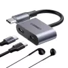 UGREEN Adaptador USB Type-C de áudio duplo e carregamento (15W PD, splitter 2 em 1)
