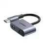 UGREEN Adaptador USB Type-C de áudio duplo e carregamento (15W PD, splitter 2 em 1)