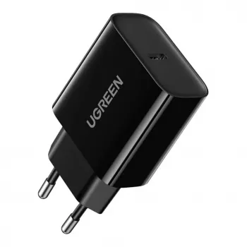 Carregador de parede UGREEN USB Type-C 20W Power Delivery preto (10191)