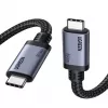 Cabo UGREEN USB4 USB-C para USB-C 240W 40Gbps 16K@60Hz 80Gbps Compatível com Thunderbolt 4 1m Nylon Entrançado