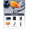 Cabo UGREEN USB4 USB-C para USB-C 240W 40Gbps 16K@60Hz 80Gbps Compatível com Thunderbolt 4 1m Nylon Entrançado