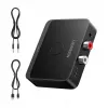 UGREEN 55545 Recetor de áudio Bluetooth 6.0 LDAC Hi-Res com saída AUX de 3,5 mm e 2x RCA, preto