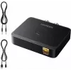 UGREEN 55545 Recetor de áudio Bluetooth 6.0 LDAC Hi-Res com saída AUX de 3,5 mm e 2x RCA, preto