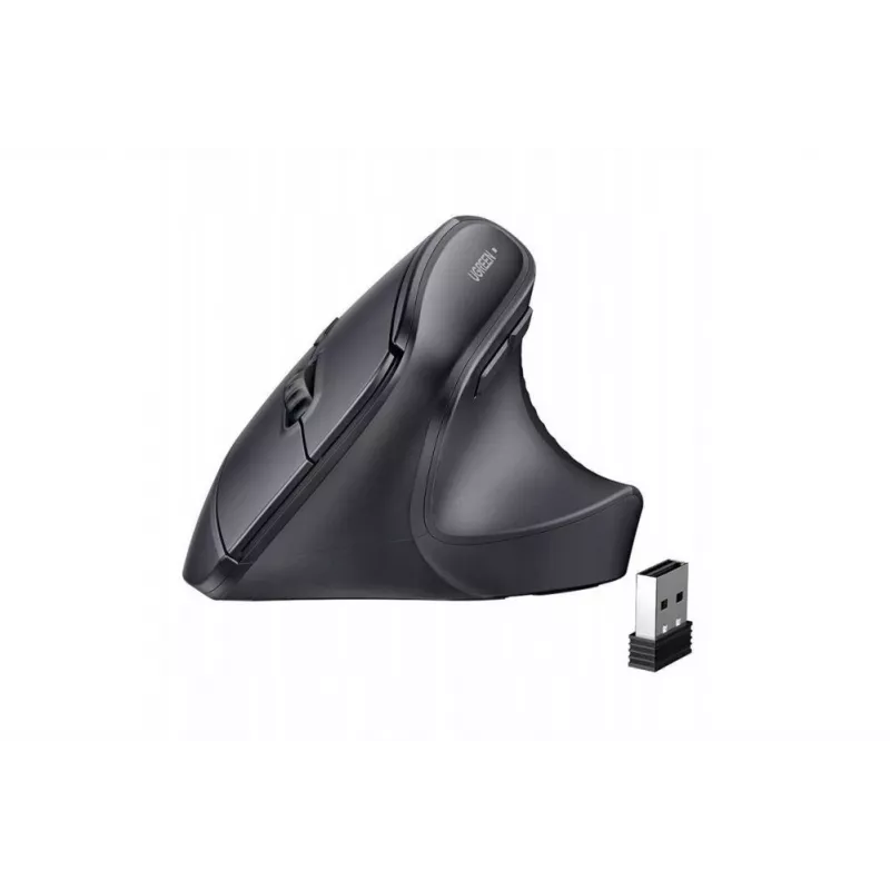 UGREEN Rato vertical sem fios, 2,4 GHz / Bluetooth 5.4, DPI ajustável, preto