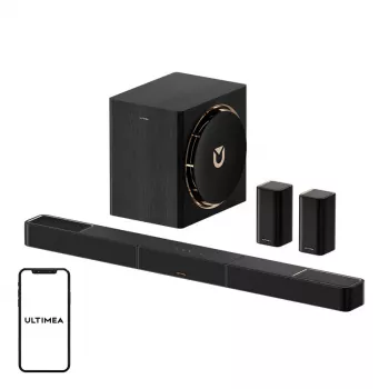 ULTIMEA Ultima Skywave X60 Barra de Som 2.1 Canais 120W Bluetooth 5.0 HDMI ARC Preto