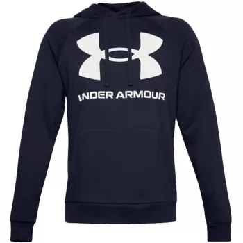 Under Armour homem Rival Fleece Big Logo HD hoodie Navy Blue 1357093 410