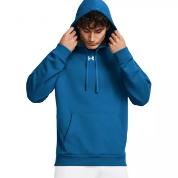 Sweatshirt com capuz Under Armour Rival Fleece para homem Academy Blue tamanho M