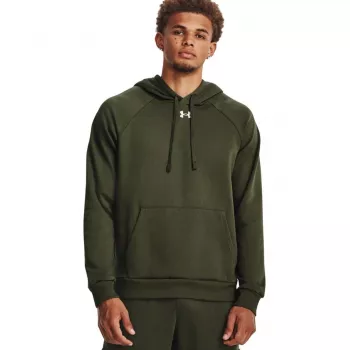 Hoodie Under Armour Rival Fleece para homem verde-olive tamanho L