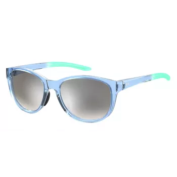 Under Armour UA0014GSMVU Óculos de sol de mulher - Armação preta, lentes cinzentas, 57 mm