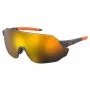 Under Armour UAHALFTIMEF2M Óculos de sol unissexo - Armação preta, lentes cinzentas, 65 mm de largura da lente, 120 mm de comprimento da haste