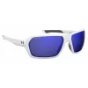 Óculos de sol de homem Under Armour UARECON6HTG47 - retangulares, envolventes, lentes verdes, armação Havana
