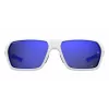 Óculos de sol de homem Under Armour UARECON6HTG47 - retangulares, envolventes, lentes verdes, armação Havana