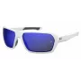 Óculos de sol de homem Under Armour UARECON6HTG47 - retangulares, envolventes, lentes verdes, armação Havana