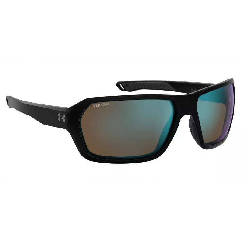 Óculos de sol desportivos Under Armour UARECON807G4W homem - armação preta mate, lentes cinzentas polarizadas, 64/17/125 mm