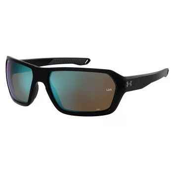 Óculos de sol desportivos Under Armour UARECON807G4W homem - armação preta mate, lentes cinzentas polarizadas, 64/17/125 mm