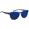 Óculos de sol unissexo Under Armour UASKYLAROXZF3 - armação preta acetinada, lentes cinzentas polarizadas, 53/17/140 mm