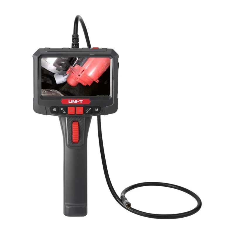 UNI-T UT663B-2m Endoscópio Industrial com ecrã IPS de 4,3 polegadas, sonda de 5,5 mm IP67, câmara 1080P, cabo semirrígido de 2 m, 6 luzes LED, bateria de 2600 mAh