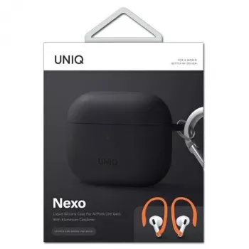 UNIQ Nexo capa para AirPods 3 com ganchos para as orelhas de silicone - cinzento
