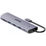 Unitek Hub USB 3.0 de 4 portas com cabo de 30cm, cinzento